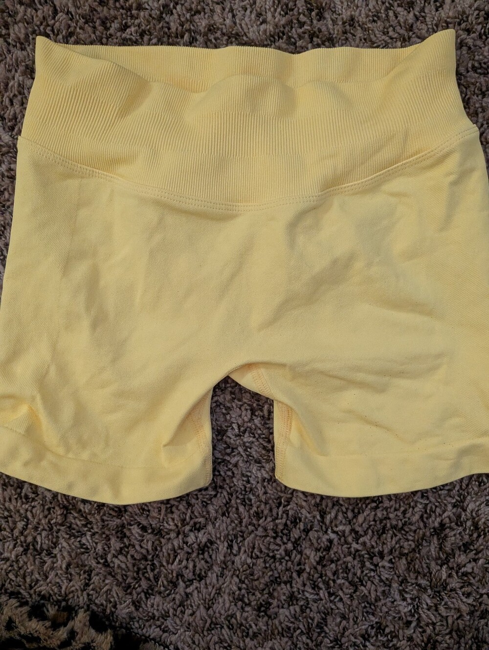 SHEIN Yellow High-Waist Seamless Bike Shorts